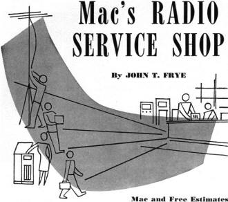 Mac's Radio Service Shop: Mac and Free Estimates, January 1950 Radio & Television News - RF Cafe