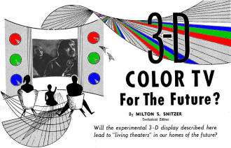 3-D Color TV for the Future?, May 1958 Radio News - RF Cafe