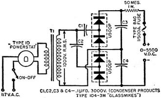 Schematic of an insulation tester - RF Cafe