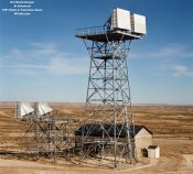 AI-enhanced and colorized version of radio-relay station at Creston, Wyoming - RF Cafe