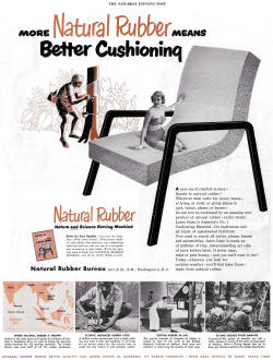 Natural Rubber Bureau Advertisement, February 18, 1950, The Saturday Evening Post - RF Cafe