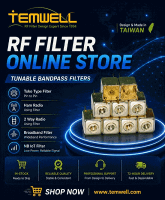 Temwell Online Store Tunable Bandpass Filters - RF Cafe Website