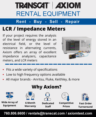 Transcat | Axiom Rental Equipment LCR Impedance Analyzers (buy, rent, lease) - RF Cafe